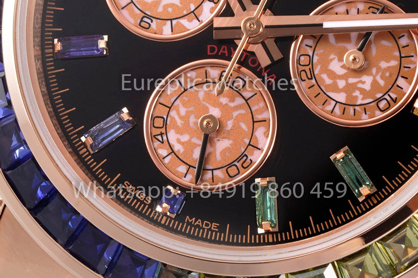 Rolex Daytona Rainbow Sundust Cadran Or Rose 40mm 1:1 Meilleur Clone EF Factory SS