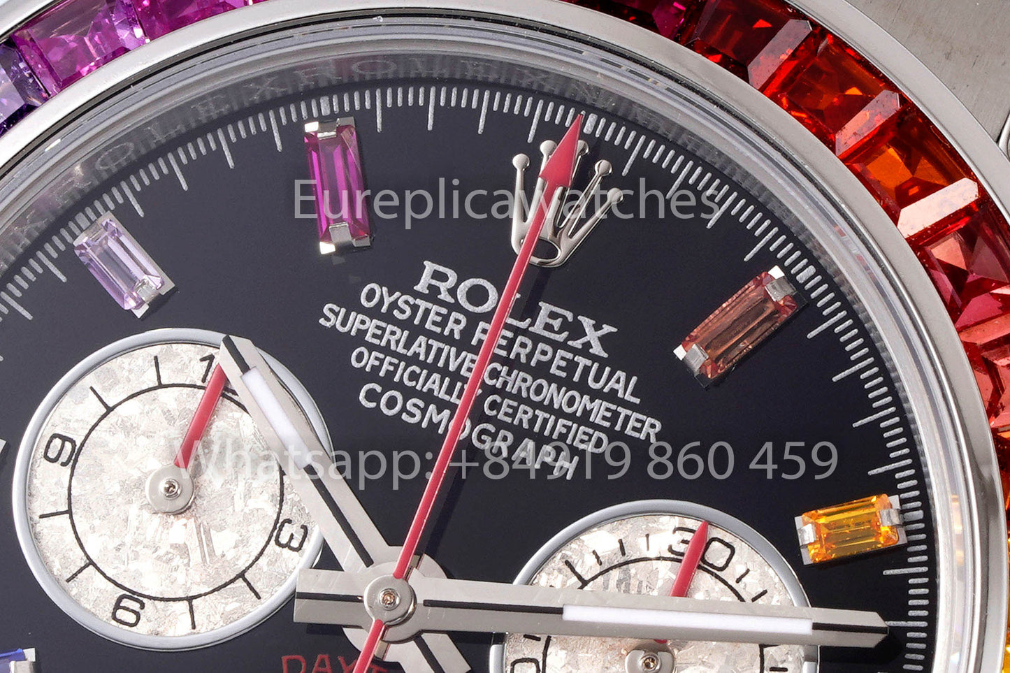 Rolex Daytona Rainbow Diamond Dial Cadran Noir 40 mm 1: 1 Meilleur Clone EF Factory