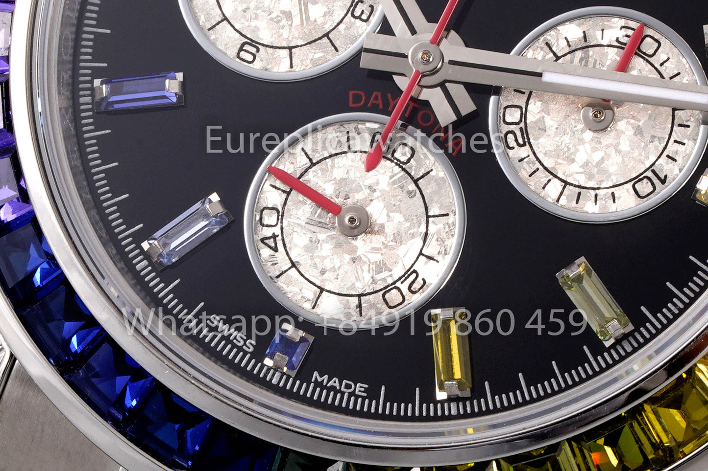 Rolex Daytona Rainbow Diamond Dial Cadran Noir 40 mm 1: 1 Meilleur Clone EF Factory