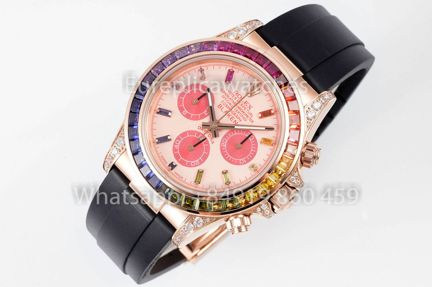 Rolex Daytona Rainbow Blacken Pink Roségold 40 mm 1:1 Bester Klon EF Factory