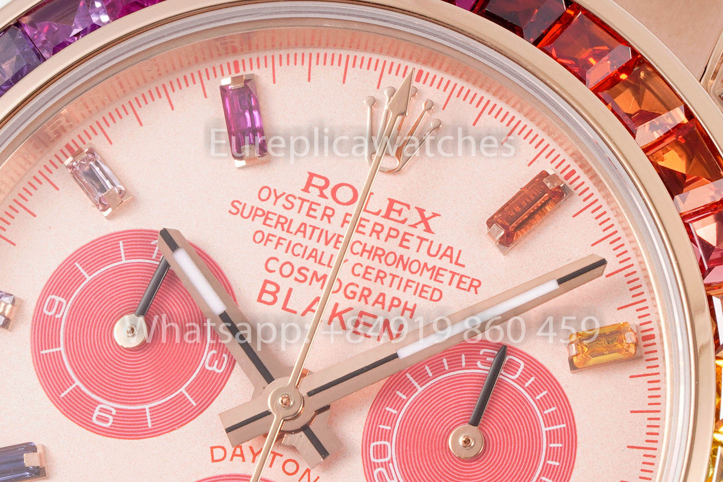 Rolex Daytona Rainbow Blacken Pink Roségold 40 mm 1:1 Bester Klon EF Factory