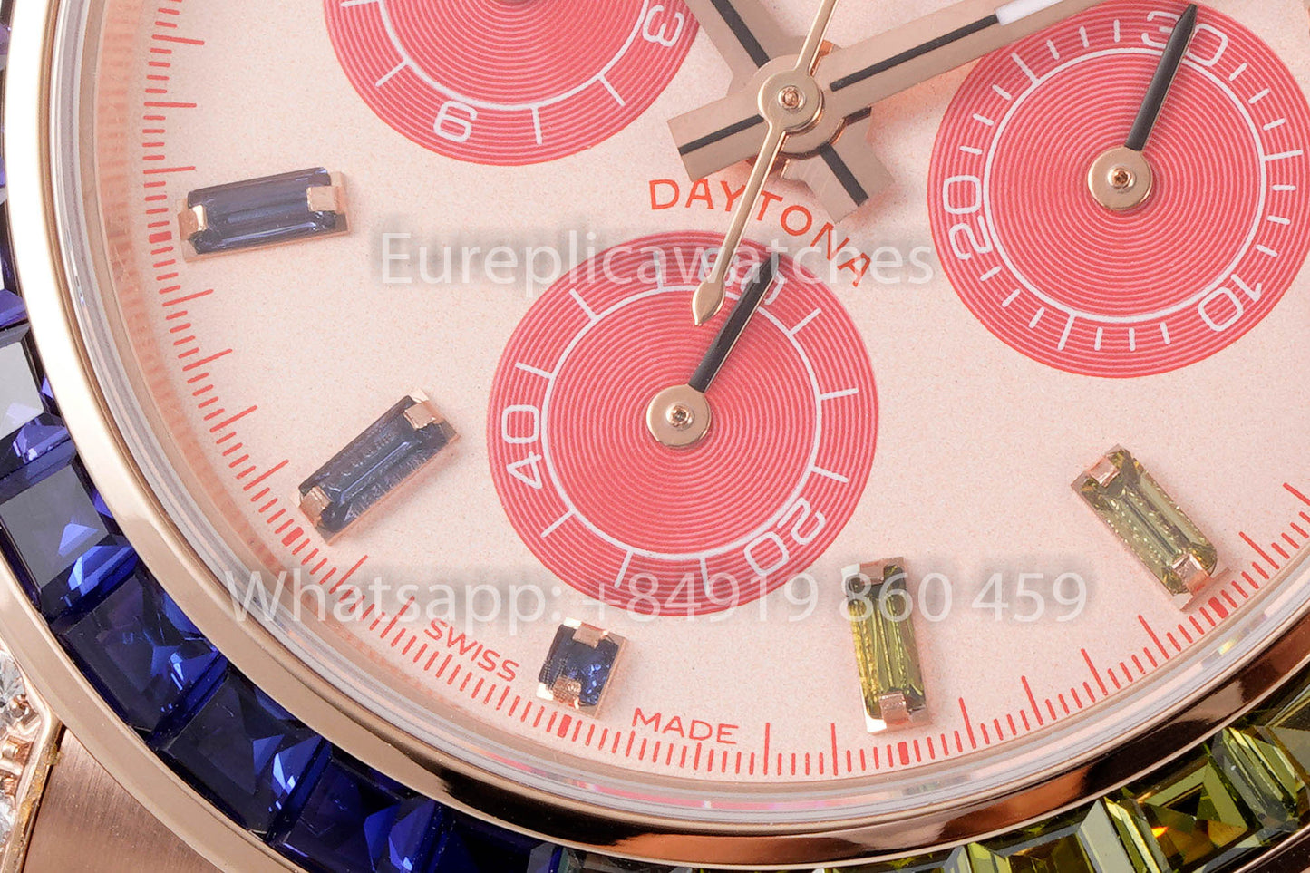 Rolex Daytona Rainbow Blacken Pink Roségold 40 mm 1:1 Bester Klon EF Factory