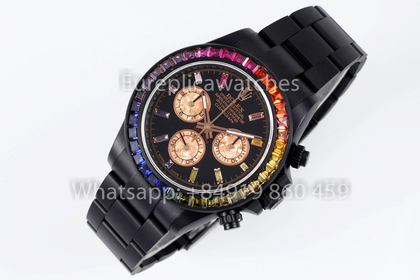 Rolex Daytona Blacken Raibow Black 1:1 Bestes Clone-Edelstahlarmband