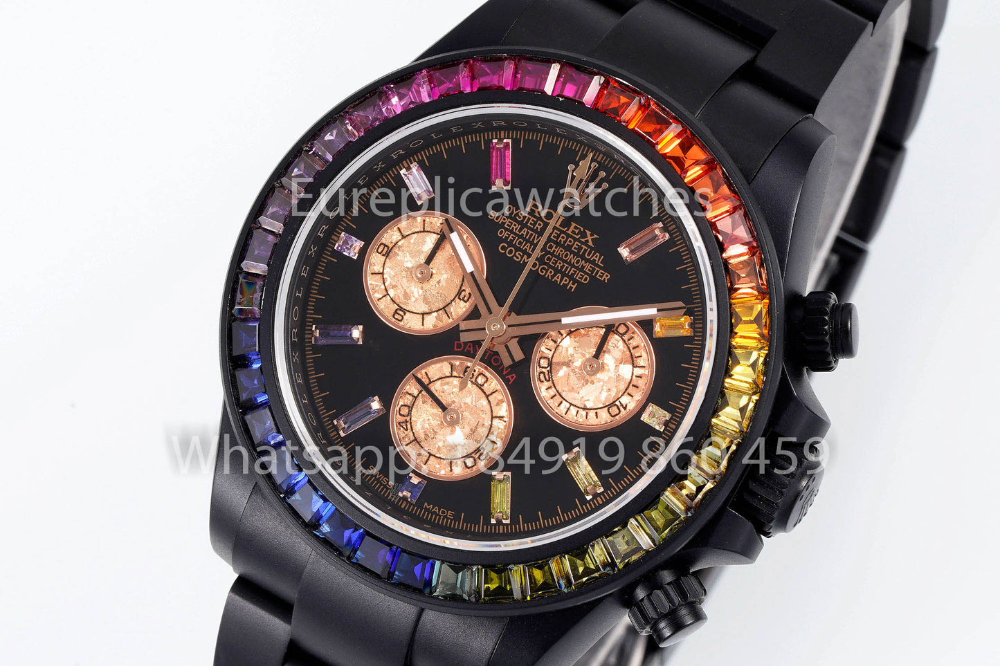 Rolex Daytona Blacken Raibow Black 1:1 Bestes Clone-Edelstahlarmband
