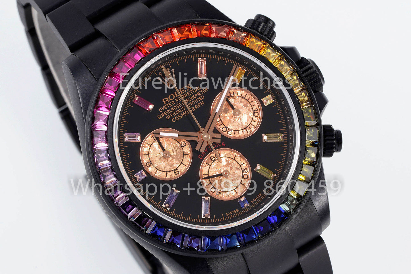 Rolex Daytona Blacken Raibow Black 1:1 Bestes Clone-Edelstahlarmband