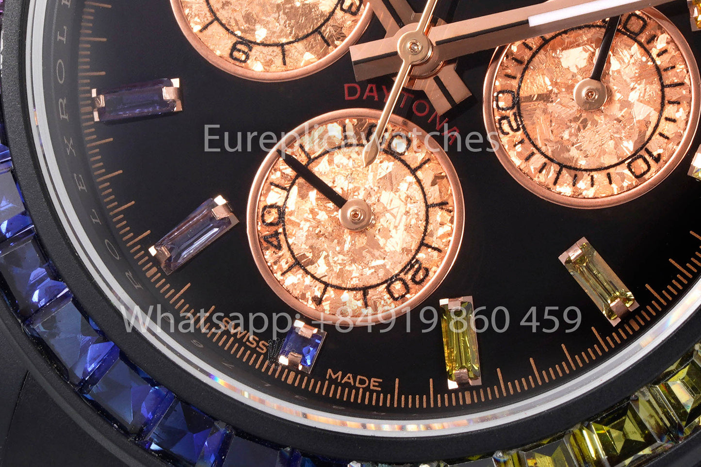 Rolex Daytona Blacken Raibow Black 1:1 Bestes Clone-Edelstahlarmband
