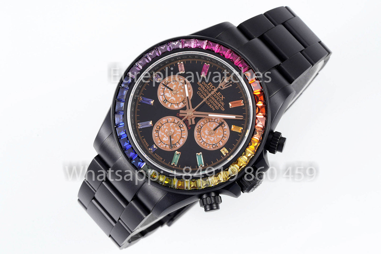 Rolex Daytona Blacken Raibow 1:1 Bestes Klon-Edelstahlarmband