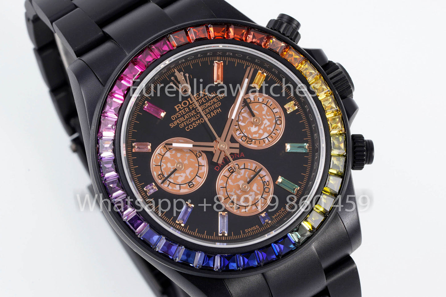 Rolex Daytona Blacken Raibow 1:1 Bestes Klon-Edelstahlarmband