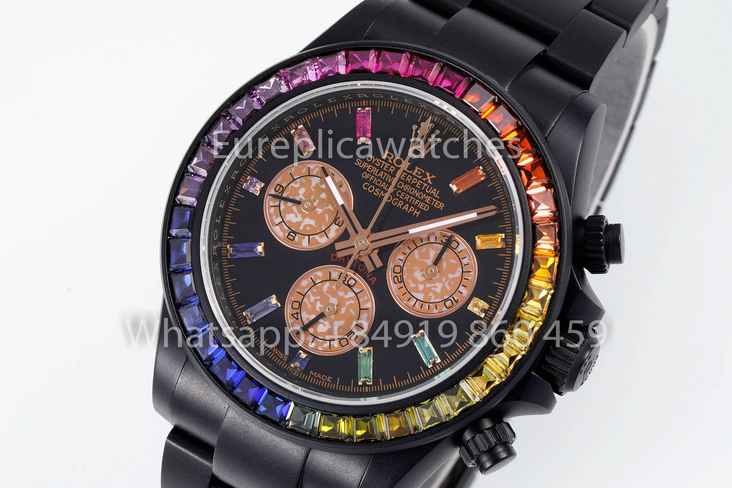 Rolex Daytona Blacken Raibow 1:1 Bestes Klon-Edelstahlarmband