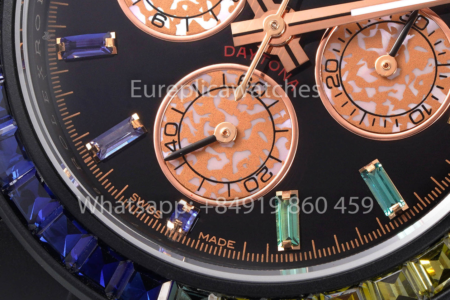 Rolex Daytona Blacken Raibow 1:1 Bestes Klon-Edelstahlarmband