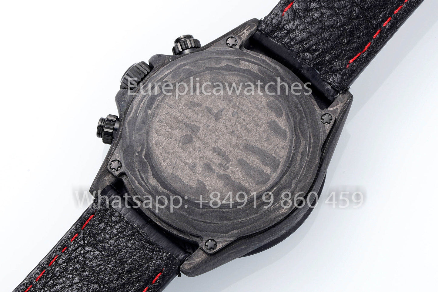 Rolex Daytona Carbon Case Rainbow Black 1:1 Meilleur clone Diw Bracelet en cuir personnalisé