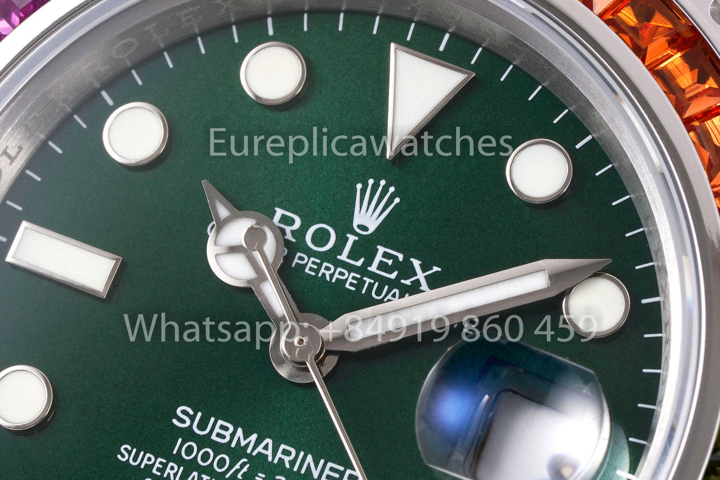 Rolex Submariner Rainbow Green Dial 1:1 Meilleur clone EF Factory 3135 Mouvement