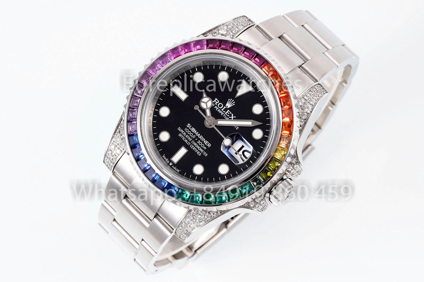 Rolex Submariner Rainbow Cadran Noir 1:1 Meilleur Clone EF Factory 3135 Mouvement