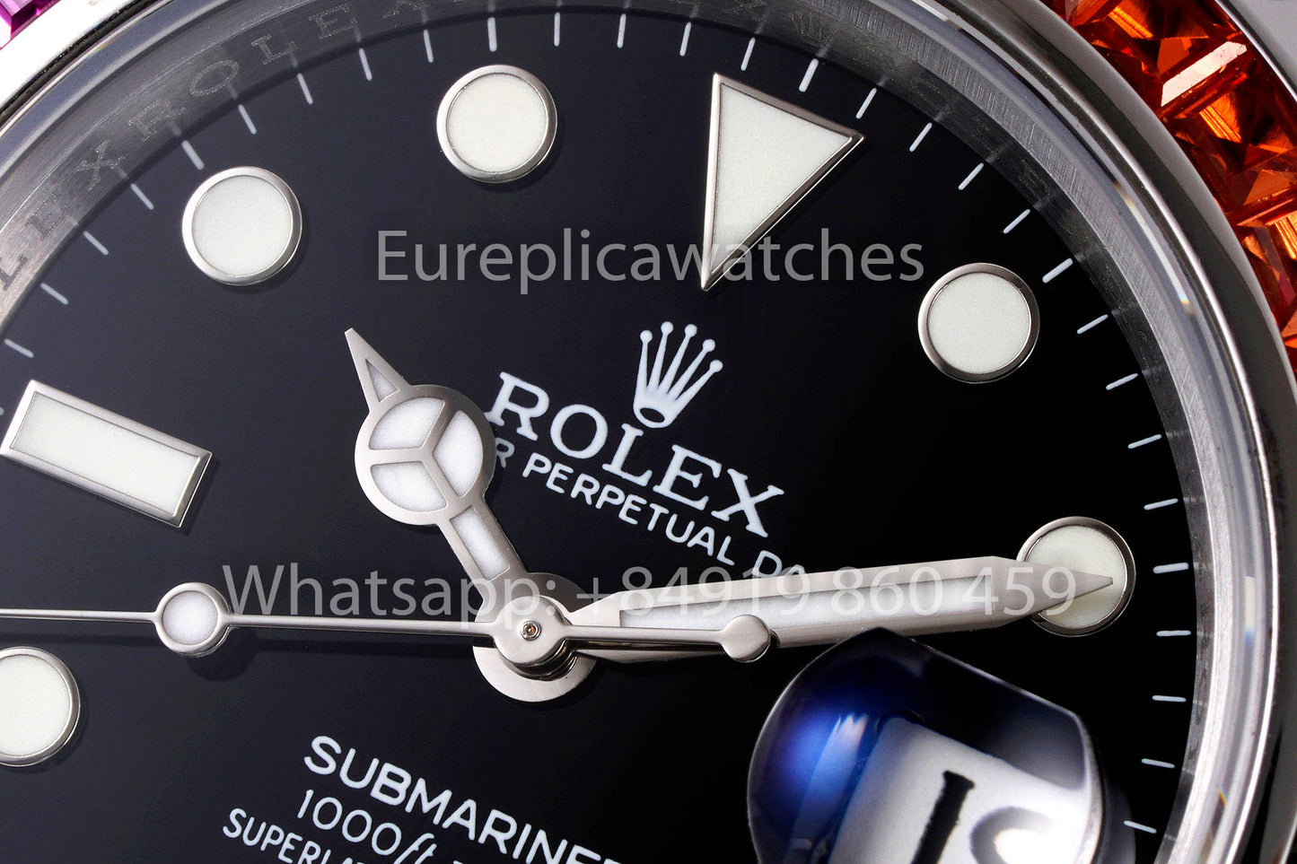 Rolex Submariner Rainbow Cadran Noir 1:1 Meilleur Clone EF Factory 3135 Mouvement