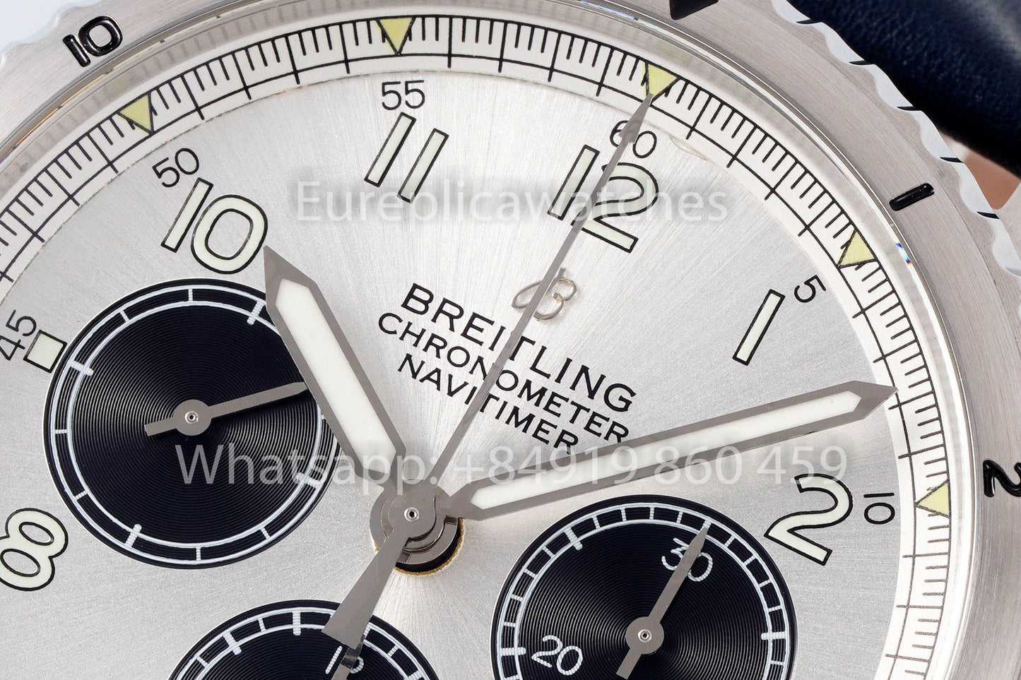 Breitling Aviator AB01194A1B1X1 Cadran Blanc Bracelet Bleu 1:1 Meilleur Clone EF Factory
