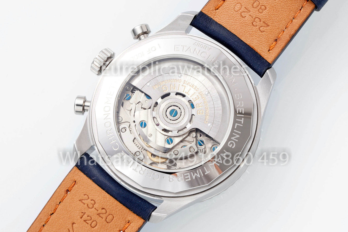 Breitling Aviator AB01194A1B1X1 Cadran Blanc Bracelet Bleu 1:1 Meilleur Clone EF Factory