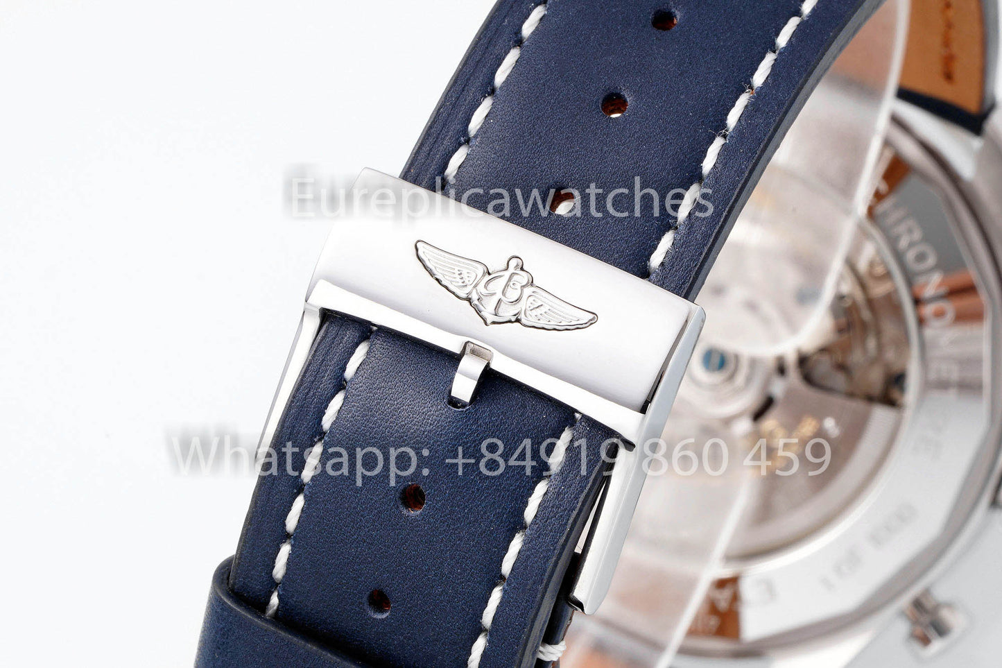 Breitling Aviator AB01194A1B1X1 Cadran Blanc Bracelet Bleu 1:1 Meilleur Clone EF Factory