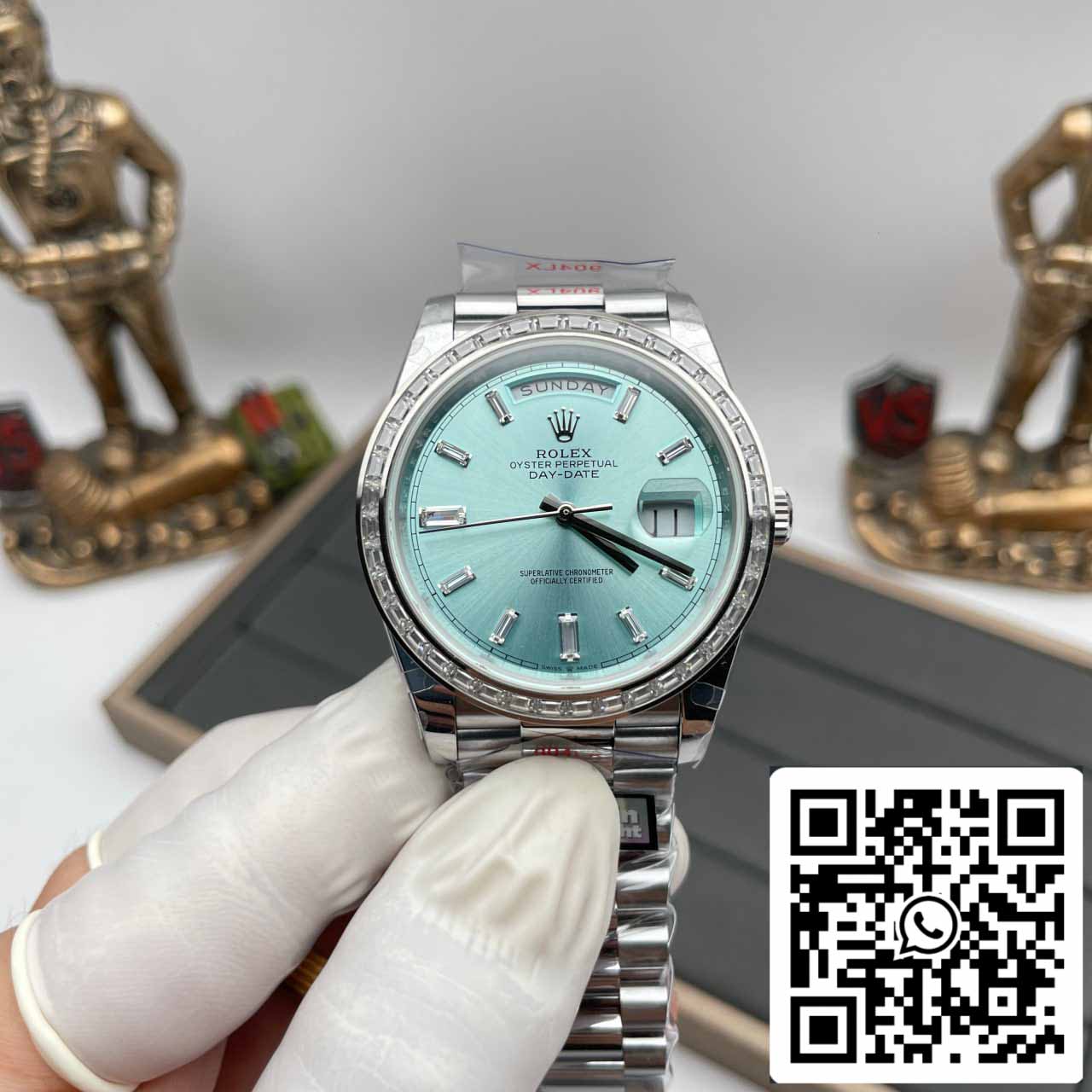 Rolex Day Date M228396tbr-0002 V5 40 mm QF Factory 1:1 Best Edition Tiffany Zifferblatt Lünette