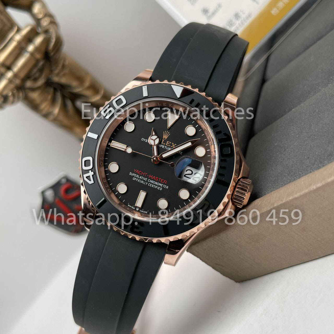 Rolex Yacht-Master 40 Rose Gold Men's Watch 126655-0002 18k rose gold coated Clean Factory