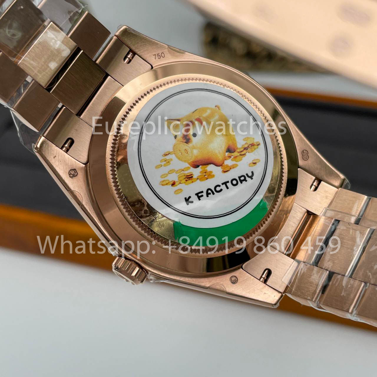 Rolex Everose Gold Day Date 40 228235-0002 Cadran Chocolat 1:1 Meilleur Clone KF Factory 215 Grammes