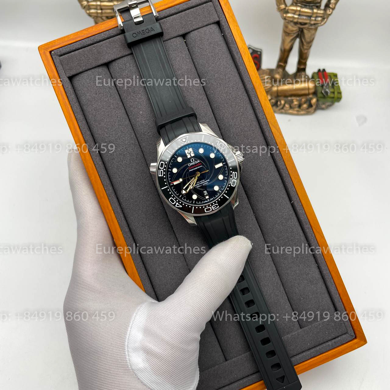 Omega Seamaster Diver 300M 210.22.42.20.01.004 1:1 Meilleure édition OU Bracelet en caoutchouc d'usine