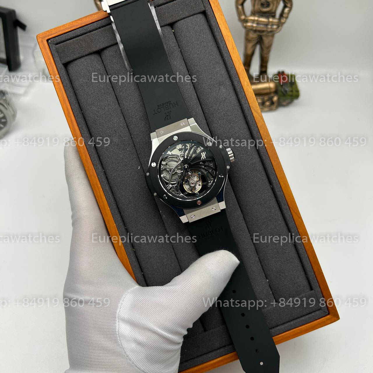 Hublot Big Bang Hollow Tourbillon 1:1 Best Version Ceramic Bezel Skeleton Dial