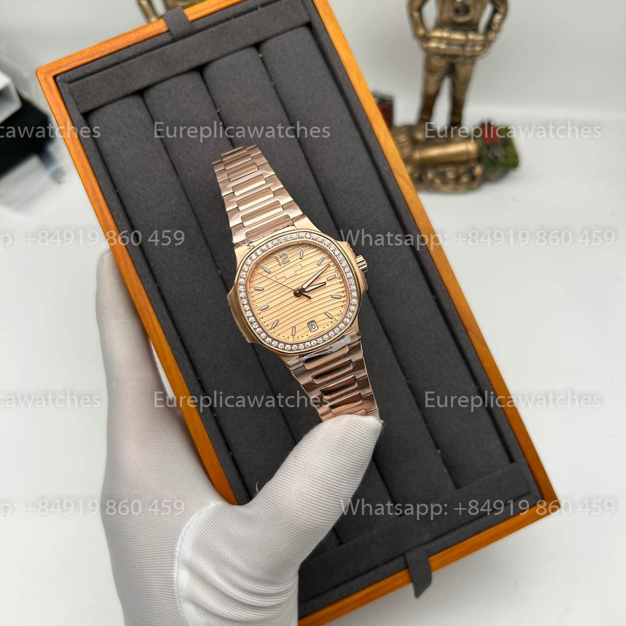 Patek Philippe Ladies Nautilus 7118/1200R PF Factory 1:1 Best Version Rose Gold Color
