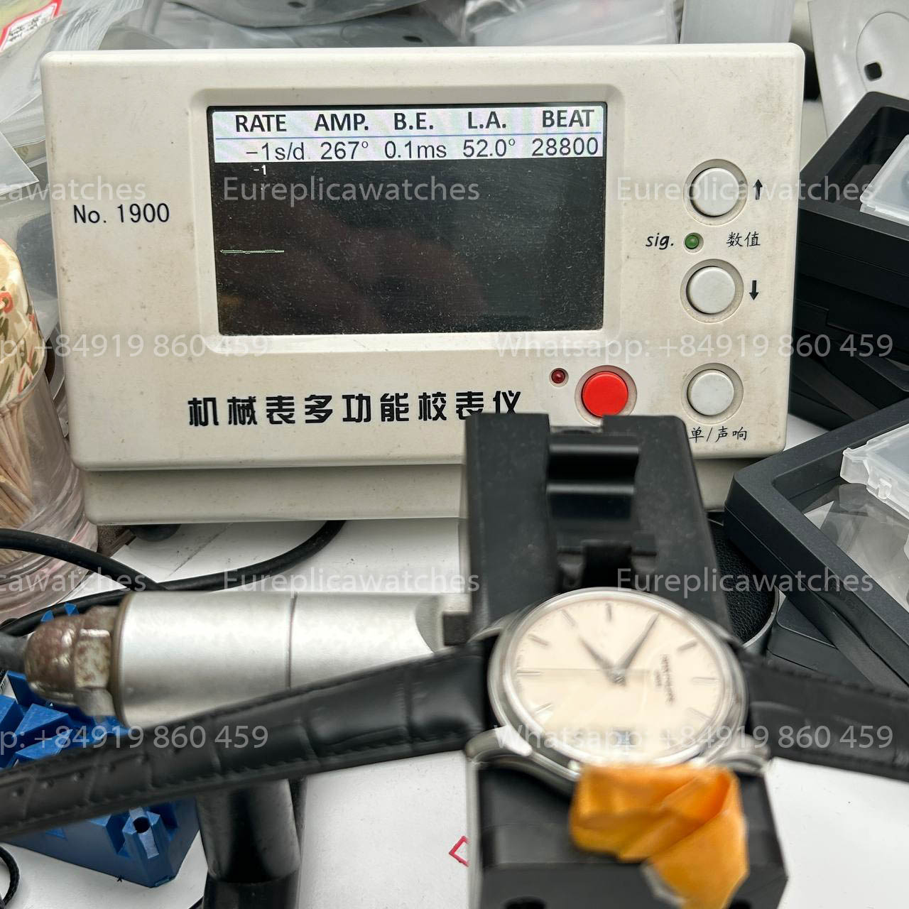 Patek Philippe Calatrava 5227G Cadran blanc 1:1 Meilleure édition 3K Bracelet en cuir noir d'usine