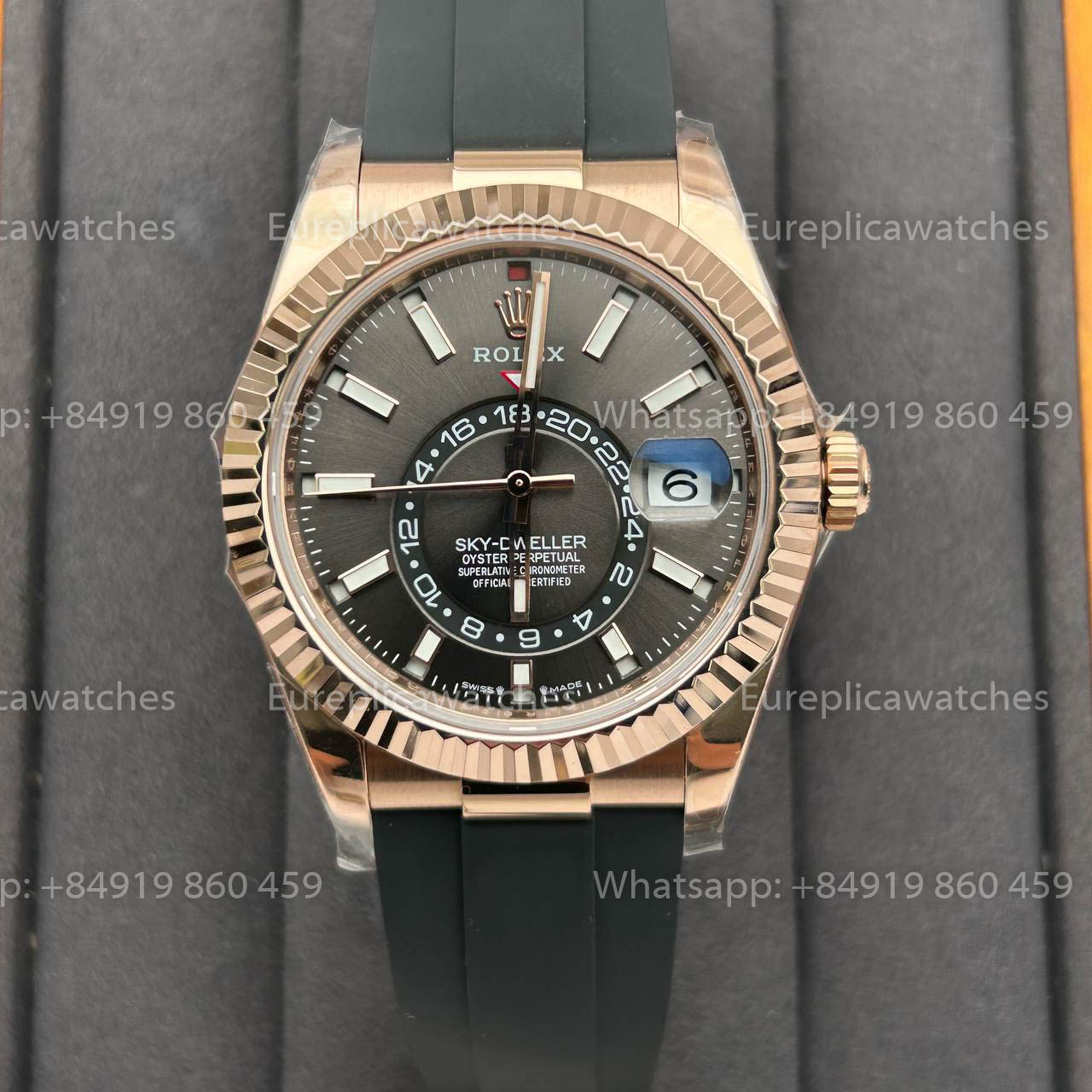 Rolex Oyster Perpetual Sky-Dweller M336239 Cadran Gris Or Rose 1:1 Meilleur Clone ZF Factory 190 grammes