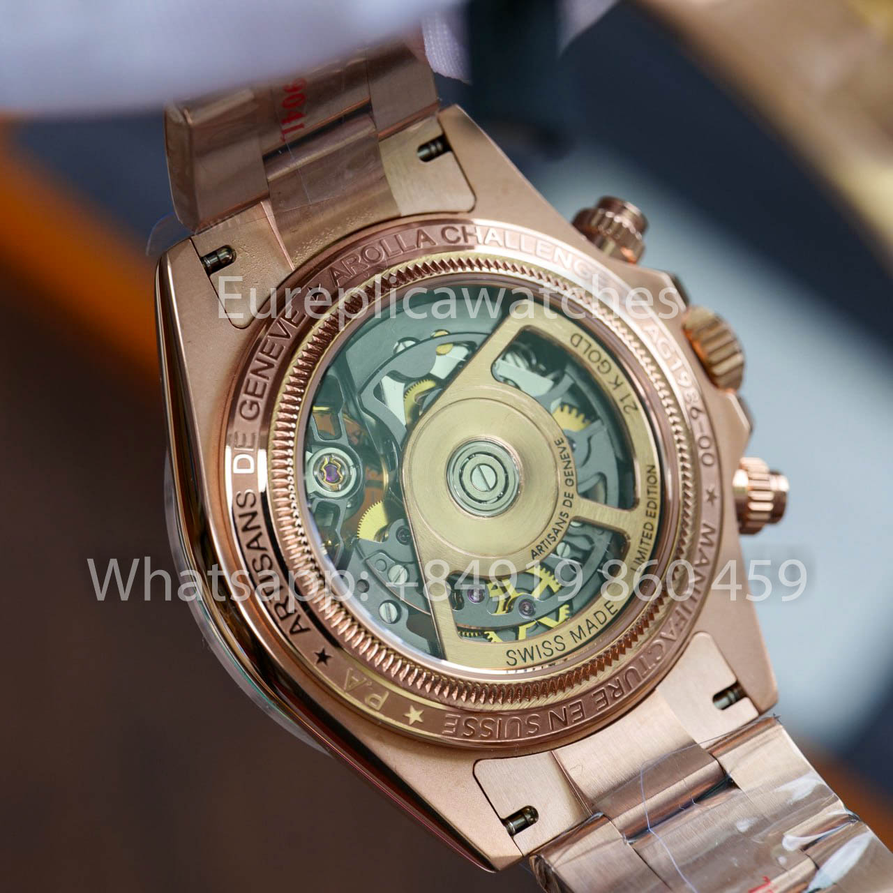 ADG Custom Rolex Daytona Skeleton Dial Artisans de Genève “Glacier” 1:1 Best Clone Rose Gold