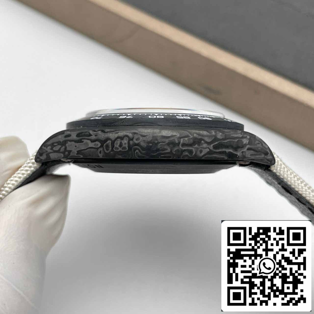 Rolex Daytona Cosmograph Carbon Fiber Diw Customized Version 1:1 Best Edition Noob Factory Weißes Zifferblatt