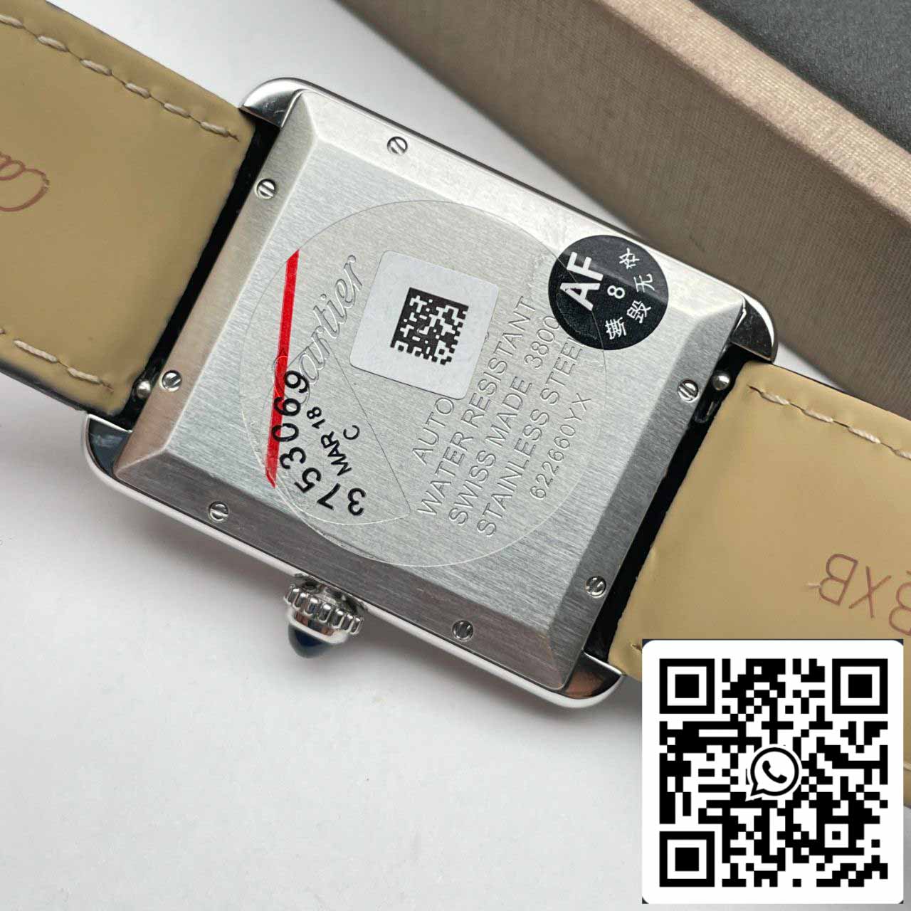 Cartier Tank W5200027 1:1 Best Edition AF Factory Silberweißes Zifferblatt