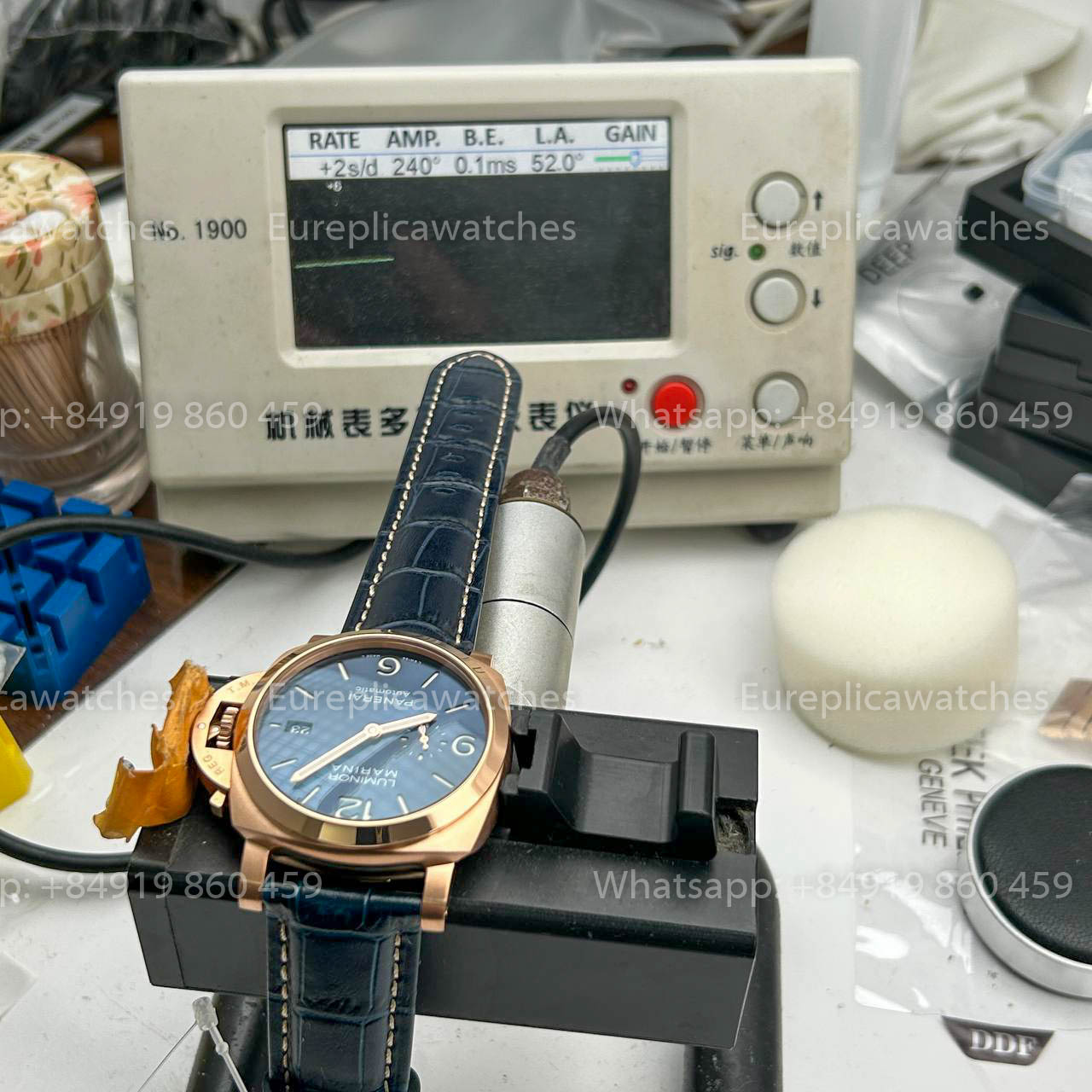 VSF FactoryPanerai Luminor Marina Goldtech PAM01112 1:1 Best Edition Blaues Zifferblatt Schweizer P9010