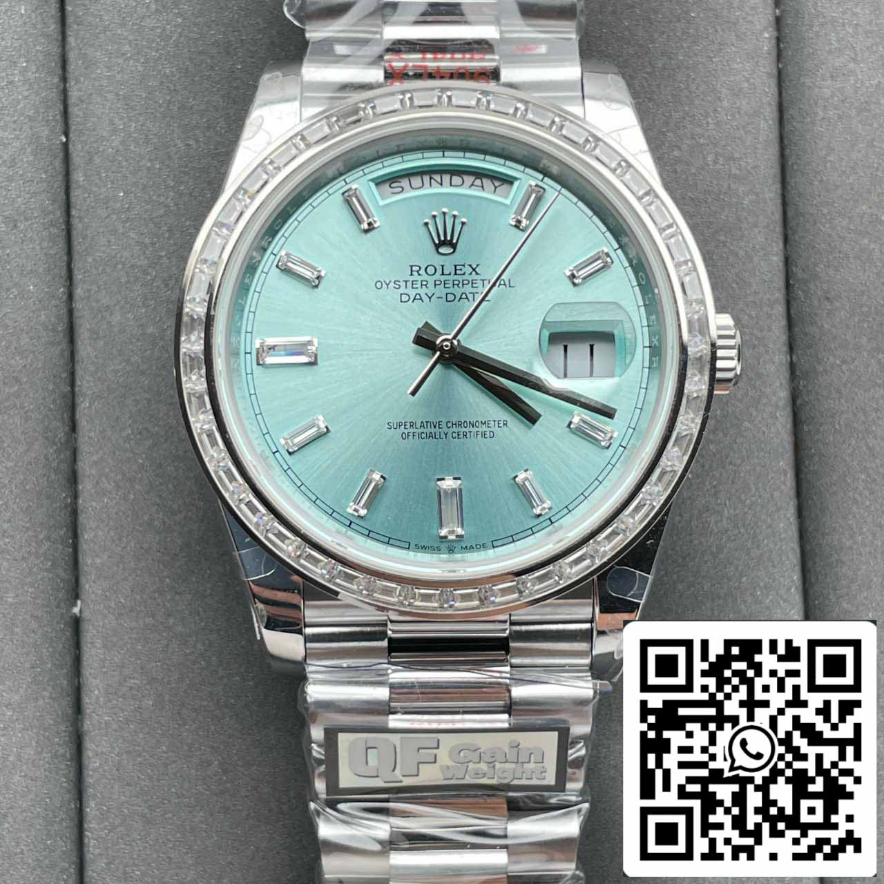 Rolex Day Date M228396tbr-0002 V5 40 mm QF Factory 1:1 Best Edition Tiffany Zifferblatt Lünette