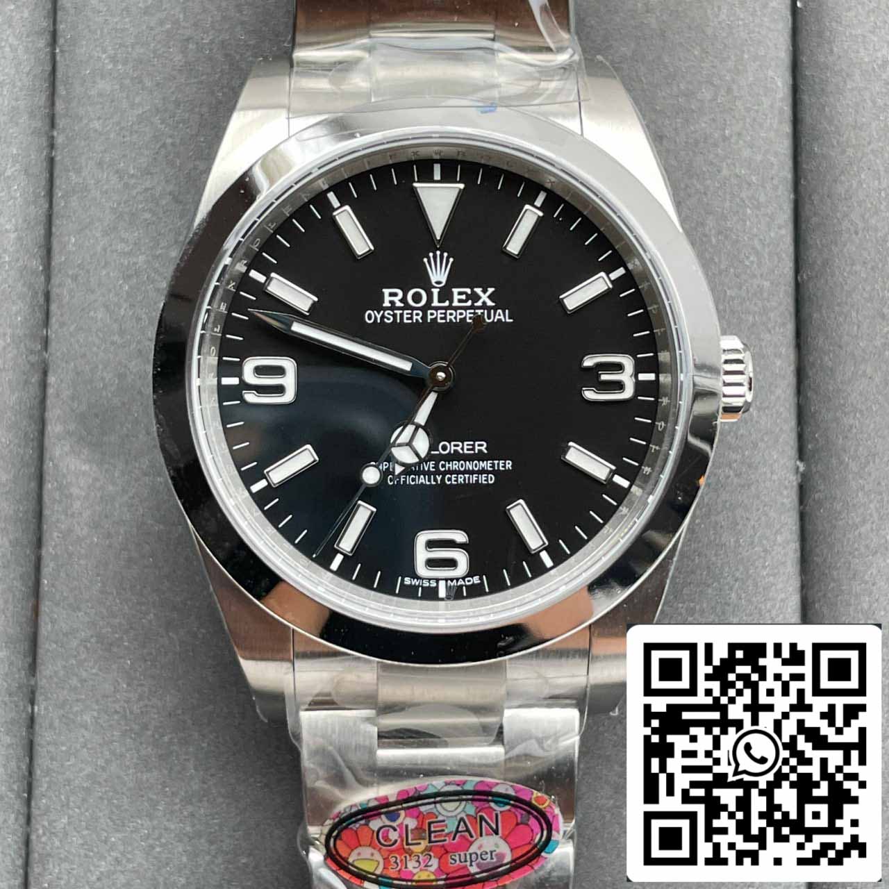 Rolex Explorer M214270 -0001 39MM 1:1 Best Edition Clean Factory schwarzes Zifferblatt 3132 Uhrwerk
