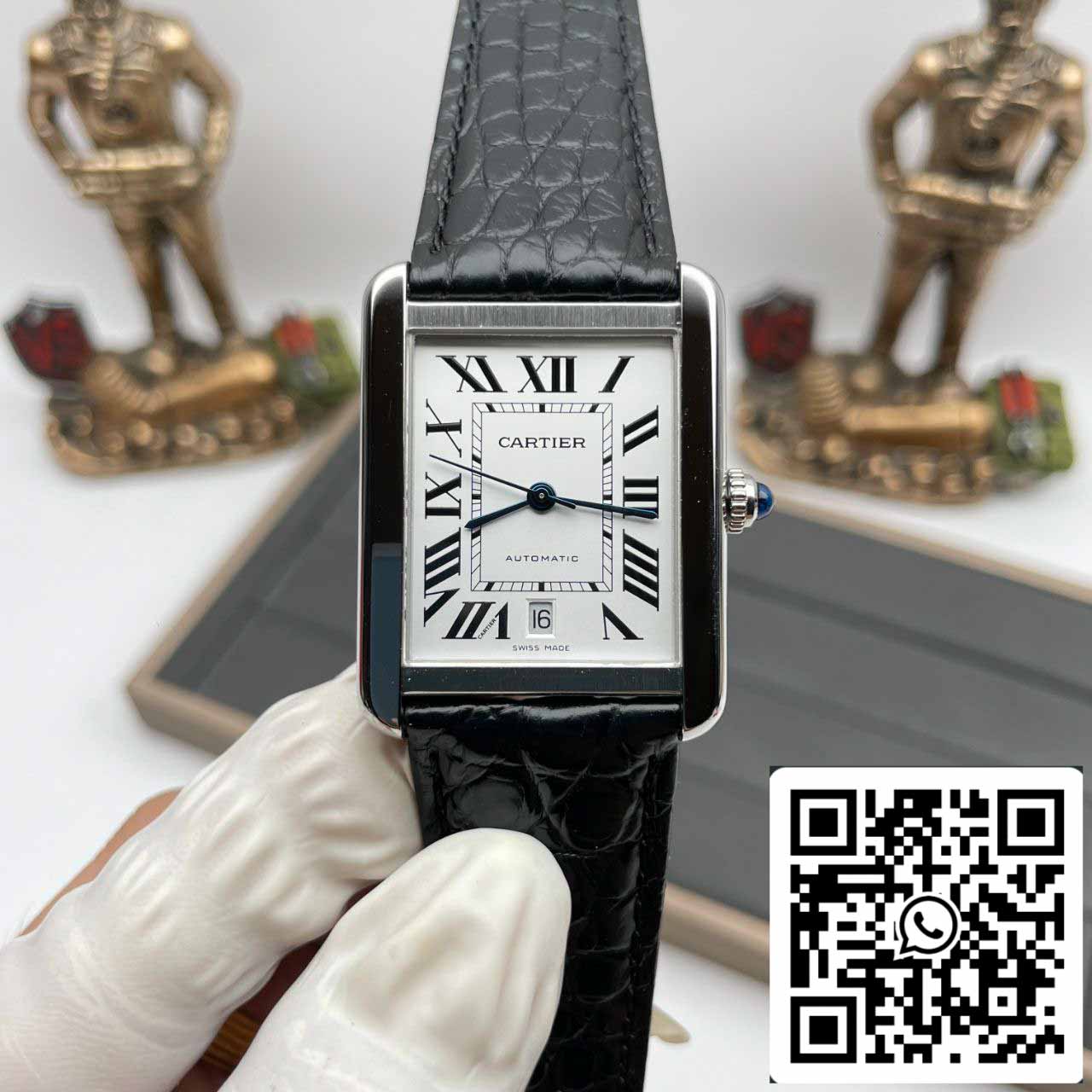 Cartier Tank W5200027 1:1 Best Edition AF Factory Silberweißes Zifferblatt