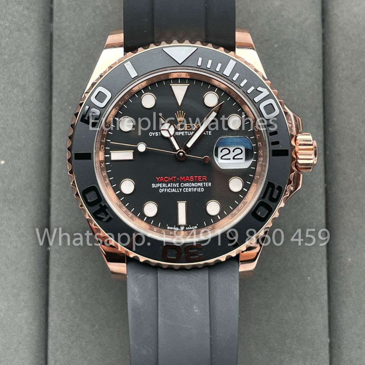 Rolex Yacht-Master 40 Rose Gold Men's Watch 126655-0002 18k rose gold coated Clean Factory