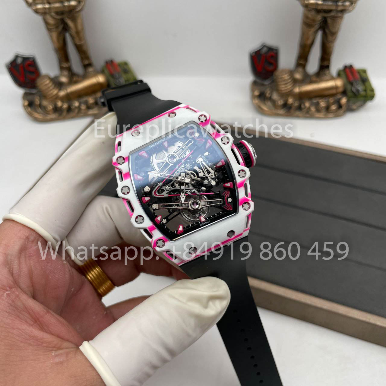 Richard Mille Bubba Watson Tourbillon RM38-02  1:1 Best Edition Velcro Fabric Black Strap