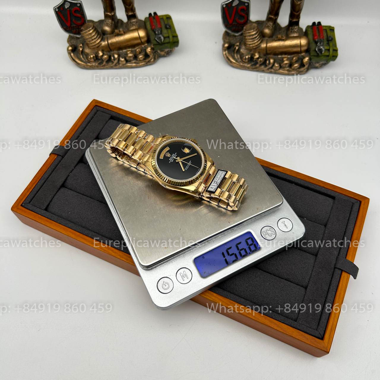 Rolex Day Date 18038 1:1 Beste Edition QF Factory Schwarzes Zifferblatt