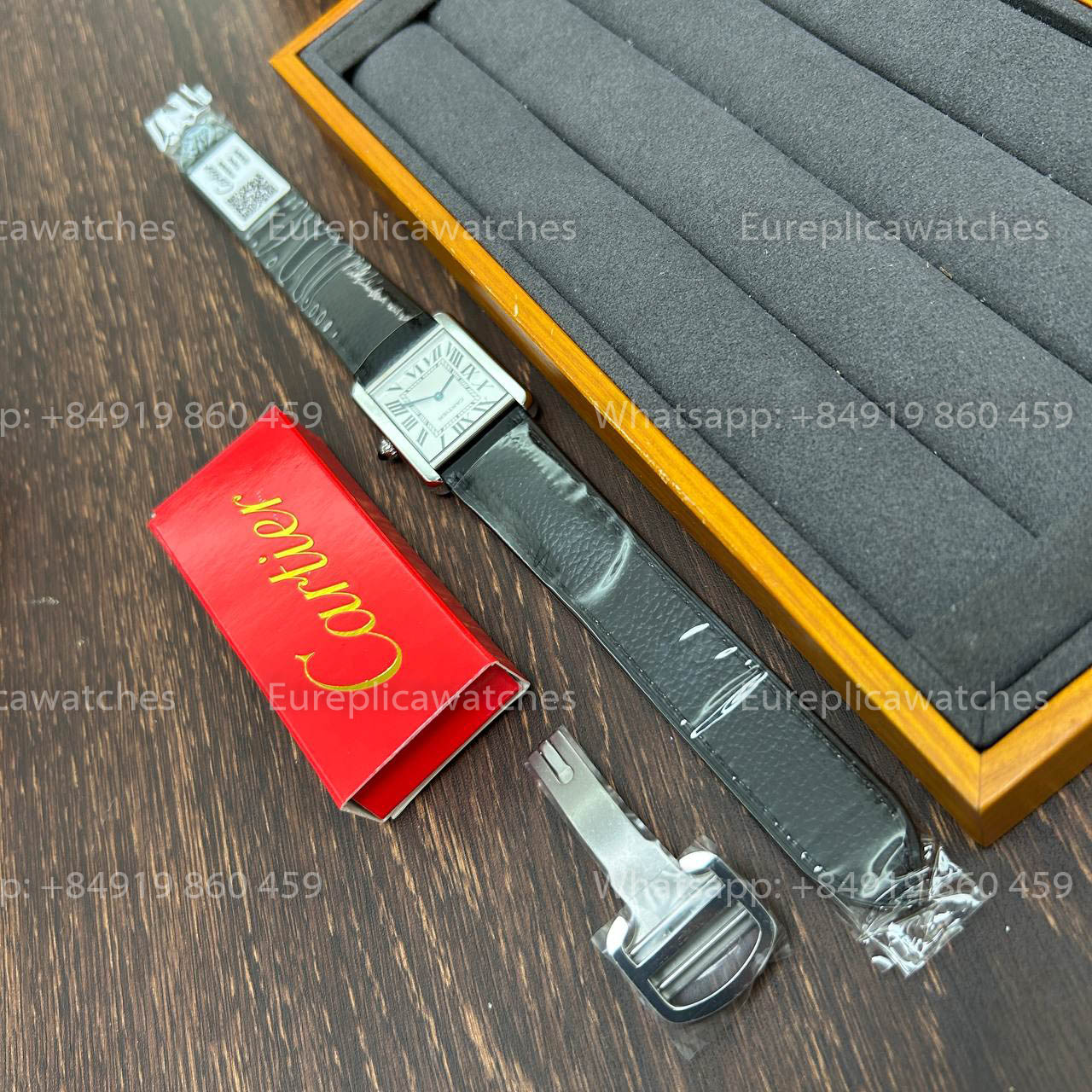 Cartier Tank WSTA0028 1:1 Meilleure Version Fabrique AF Cadran Blanc