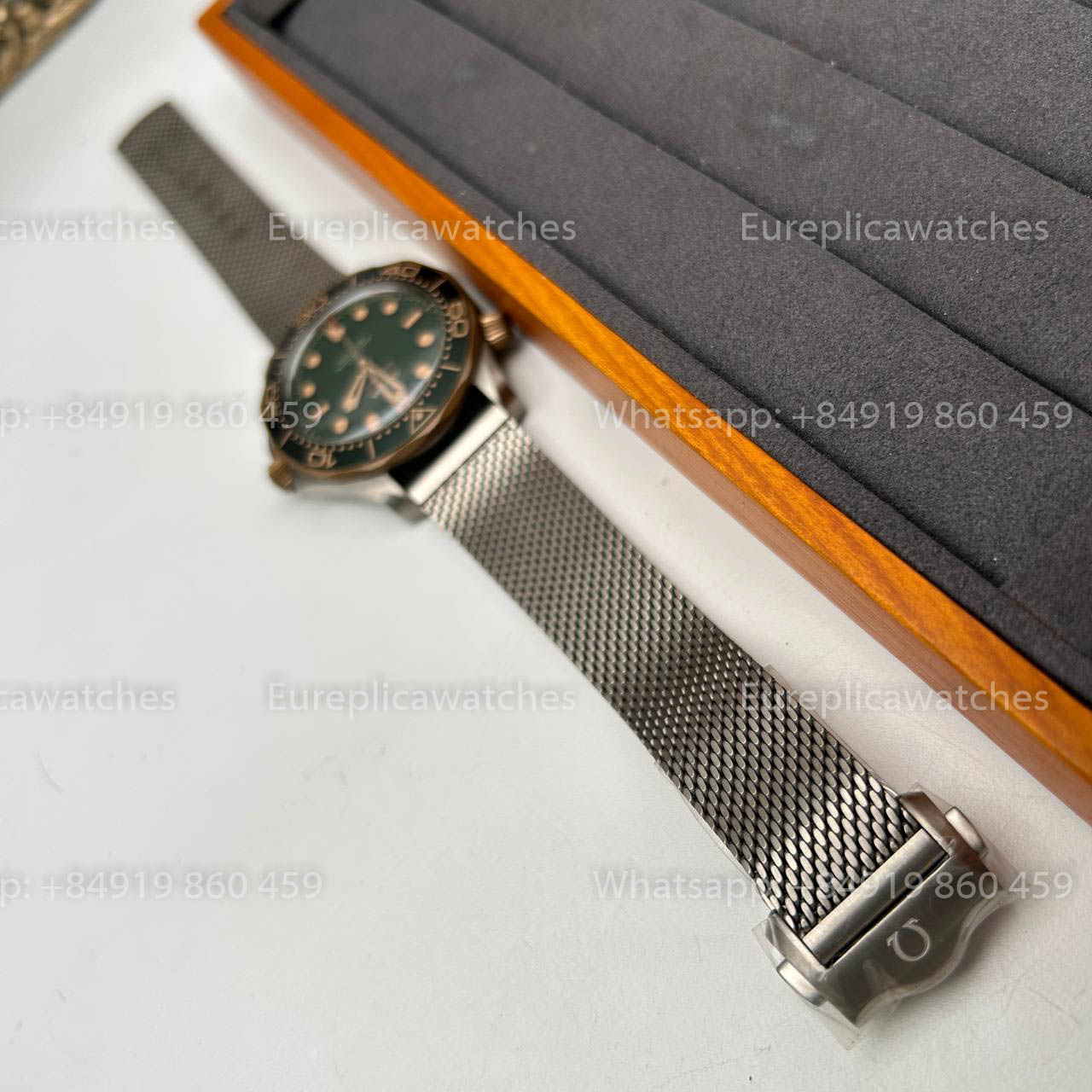 Omega Seamaster 210.90.42.20.10.001 Bronze Gold 007 1:1 Super Clone VS Factory Bracelet en maille de titane ultra-léger Édition