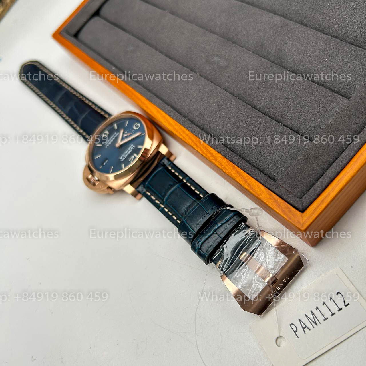 VSF FactoryPanerai Luminor Marina Goldtech PAM01112 1:1 Best Edition Blaues Zifferblatt Schweizer P9010