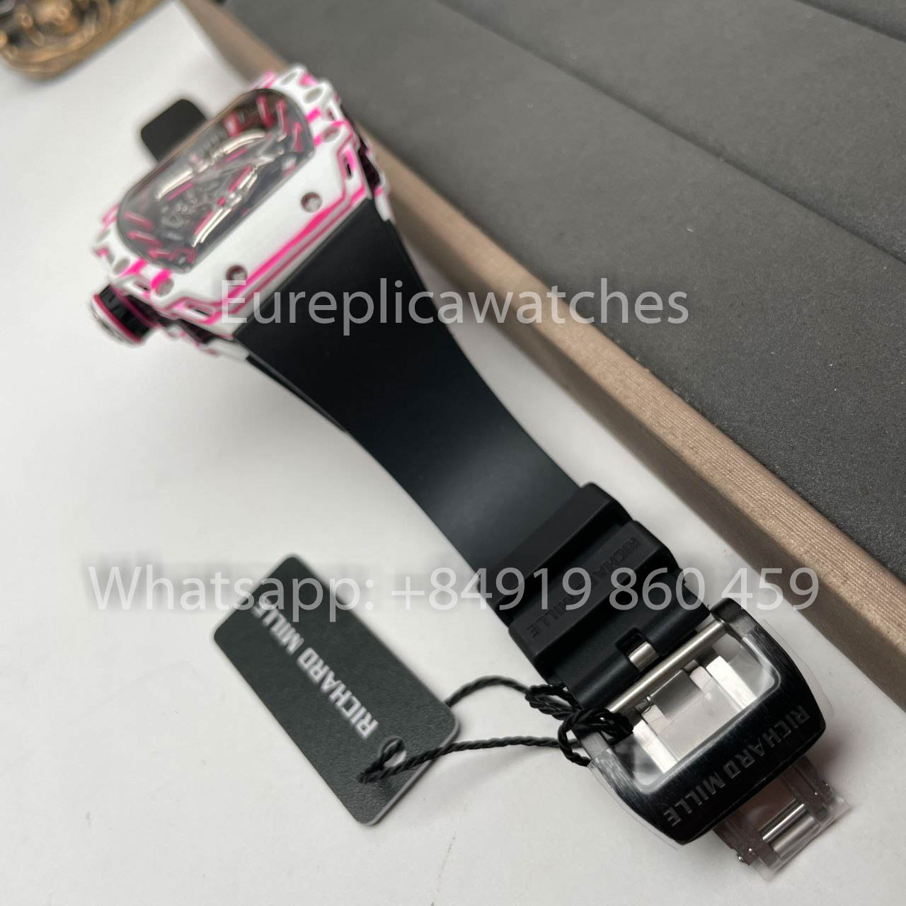 Richard Mille Bubba Watson Tourbillon RM38-02  1:1 Best Edition Velcro Fabric Black Strap
