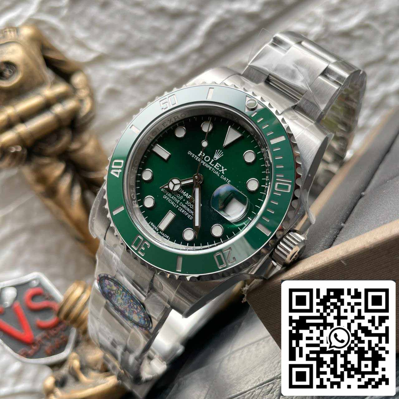 Rolex Submariner 116610LV-97200 40 mm 3135 Uhrwerk, Clean Factory V4, grünes Zifferblatt