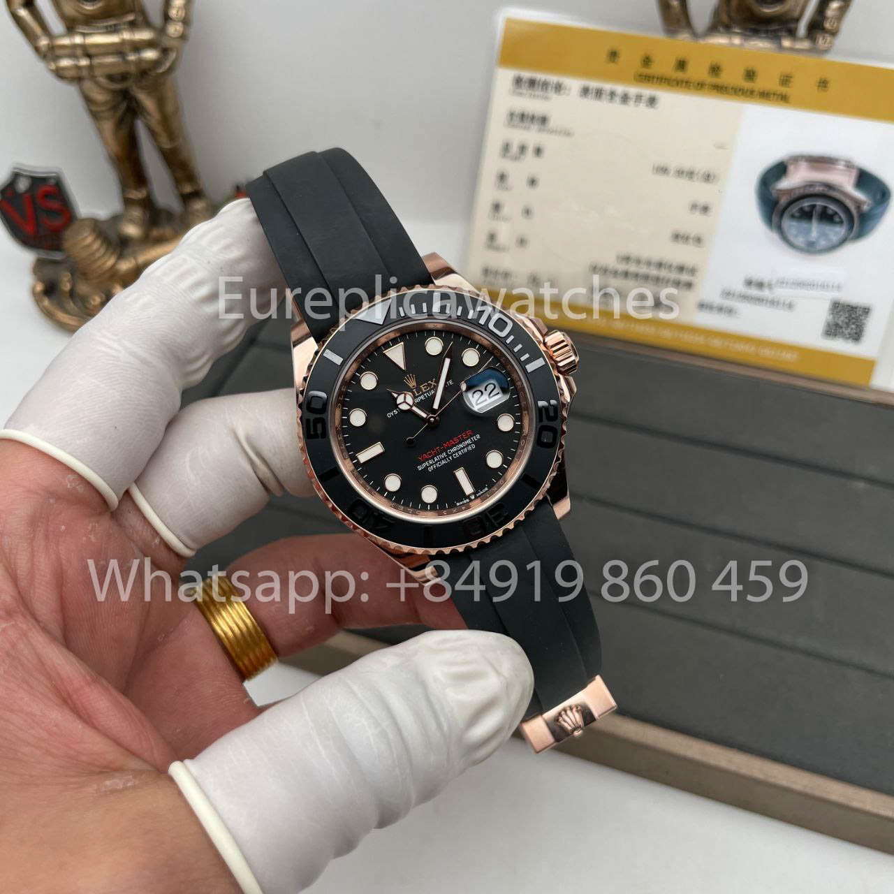 Rolex Yacht-Master 40 Rose Gold Men's Watch 126655-0002 18k rose gold coated Clean Factory