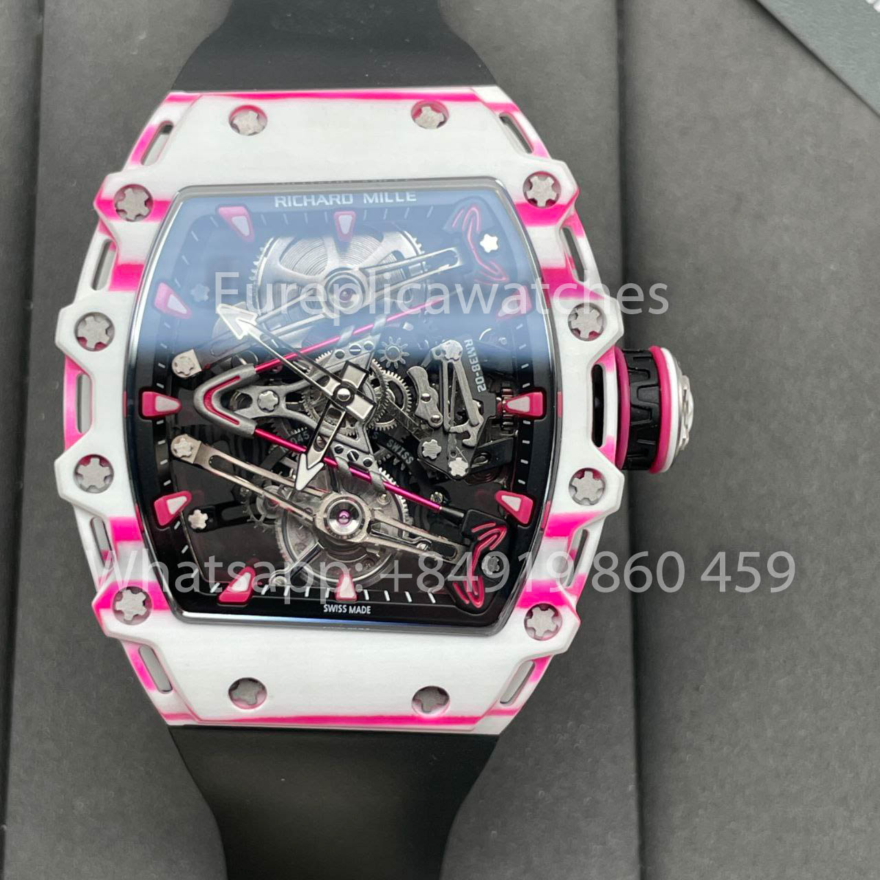 Richard Mille Bubba Watson Tourbillon RM38-02  1:1 Best Edition Velcro Fabric Black Strap