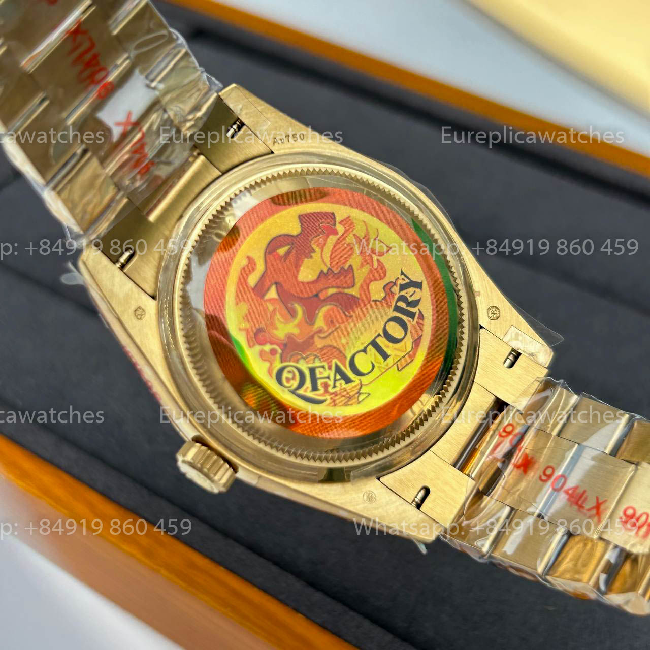 Rolex Day Date 18038 1:1 Beste Edition QF Factory Schwarzes Zifferblatt