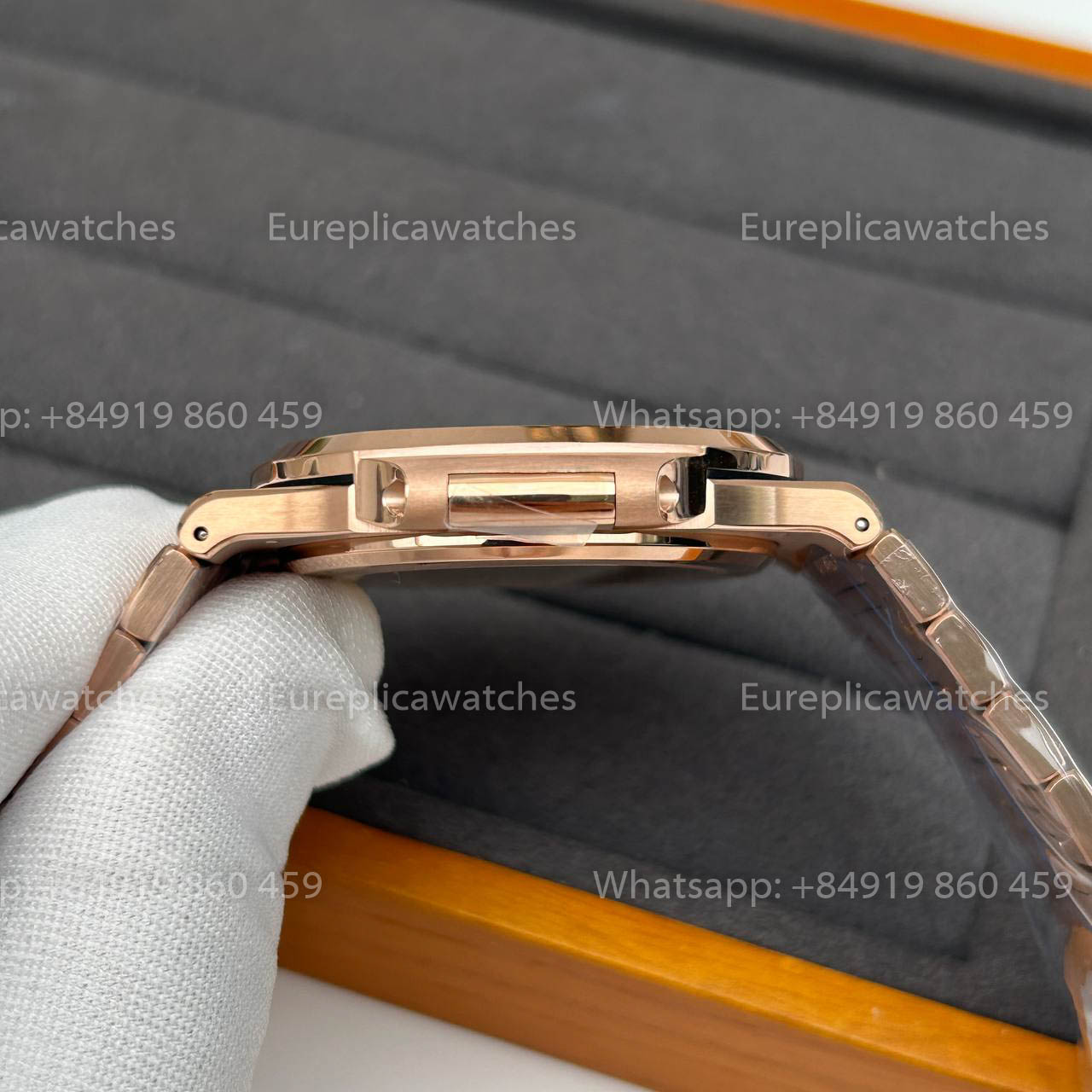 Patek Philippe Nautilus 5711R-001 Or rose 1:1 Meilleure version DDF Factory Cadran marron