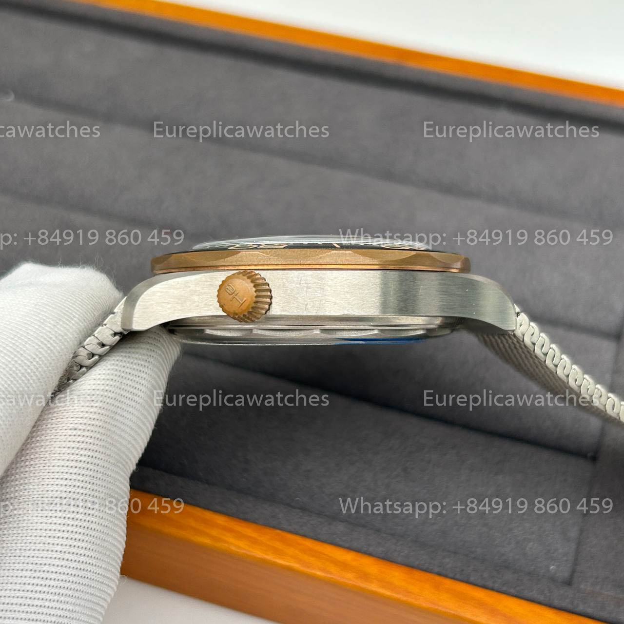 Omega Seamaster 210.90.42.20.10.001 Bronze Gold 007 1:1 Super Clone VS Factory Bracelet en maille de titane ultra-léger Édition