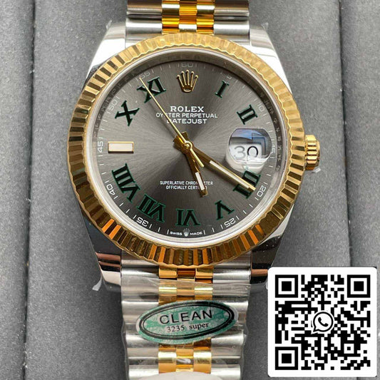 Rolex Datejust M126333-0020 1:1 Meilleure édition Clean Factory Cadran Wimbledon 41 mm
